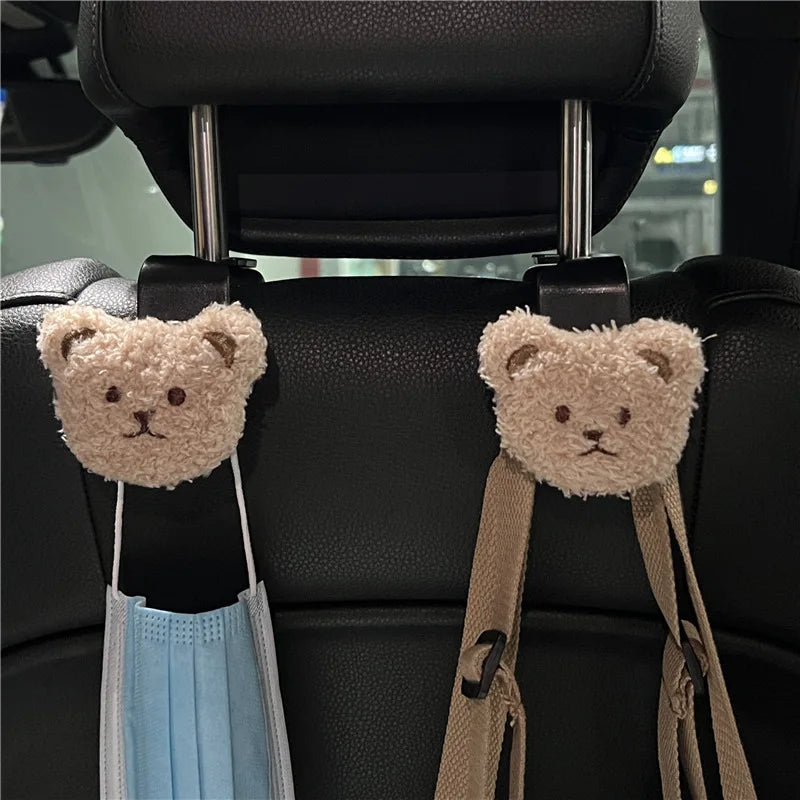 2PCS Peekaboo Bear Car Seat Hooks
