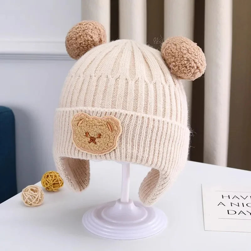 Baby Bear Beanie with Ear Warmers