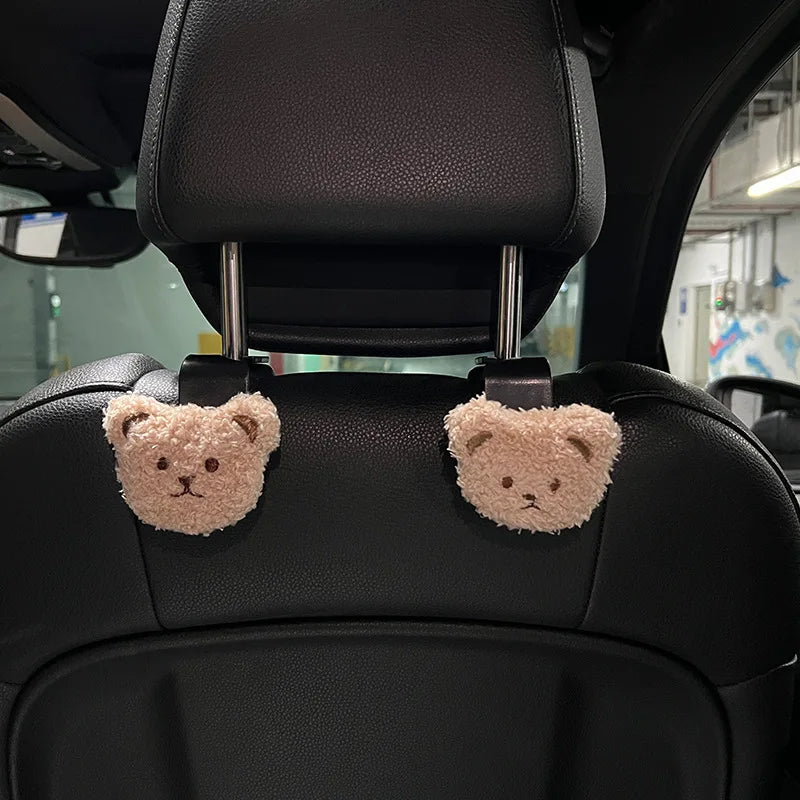 2PCS Peekaboo Bear Car Seat Hooks
