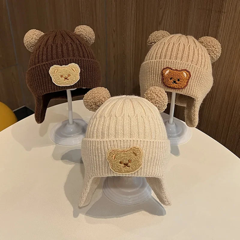 Baby Bear Beanie with Ear Warmers