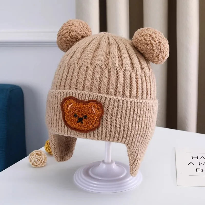 Baby Bear Beanie with Ear Warmers