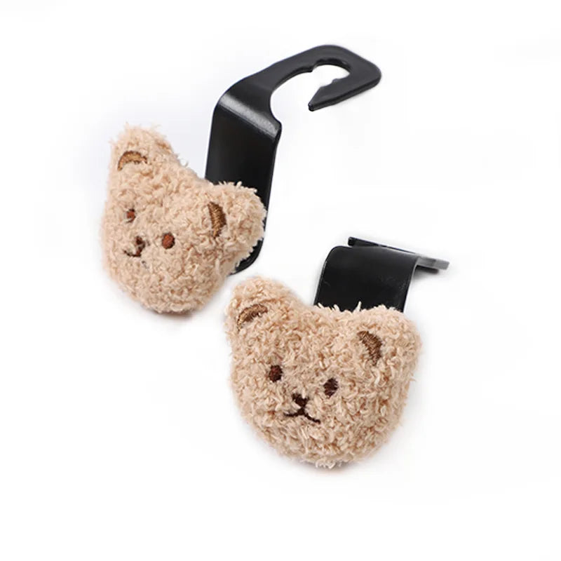2PCS Peekaboo Bear Car Seat Hooks