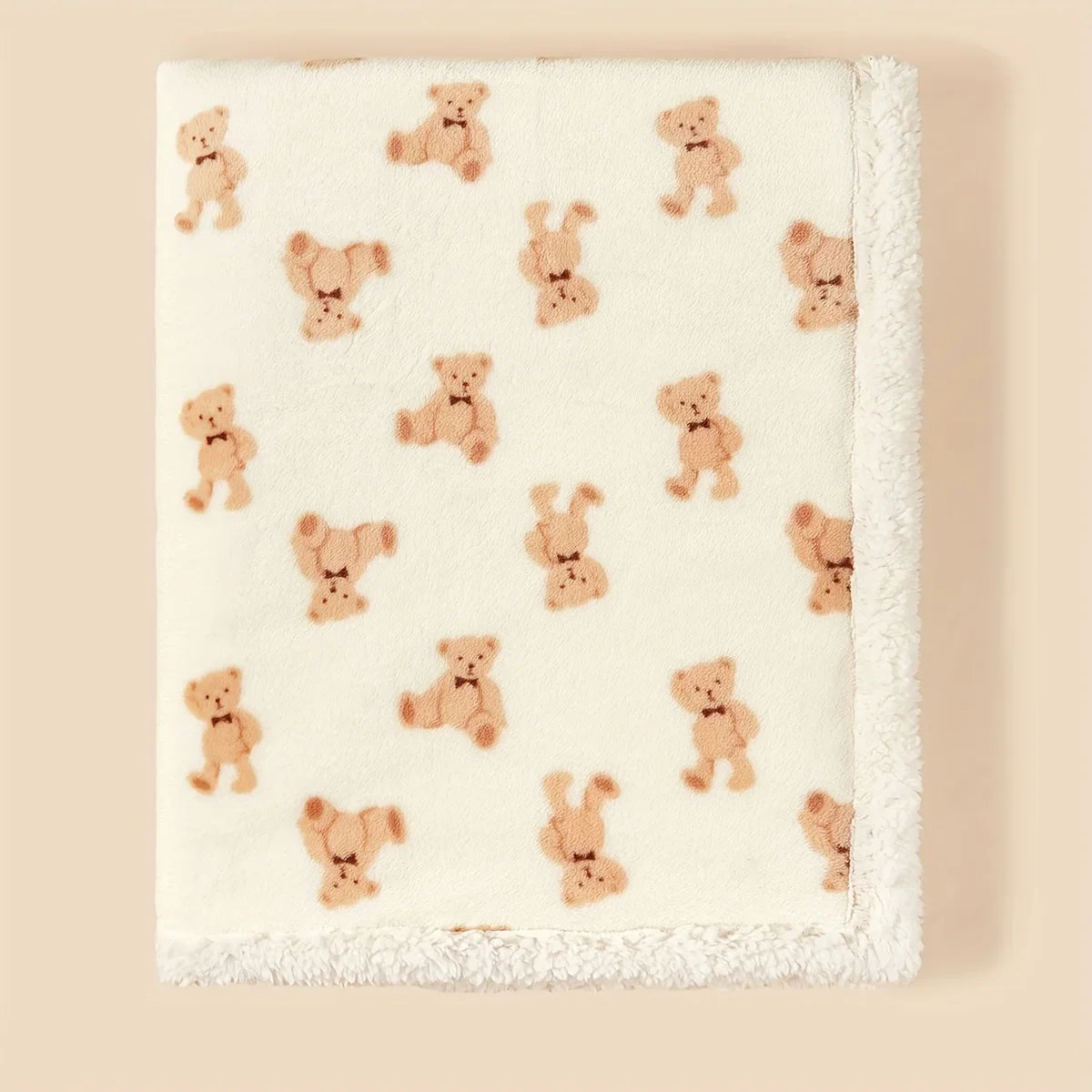 Baby Bear Thickened Double Layer Blanket